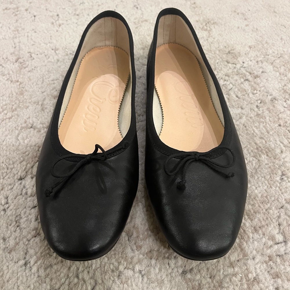 Classic Black Leather Ballet Flats